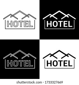 Hotel icon. Line vector hotel sign, symbol for web and mobile
