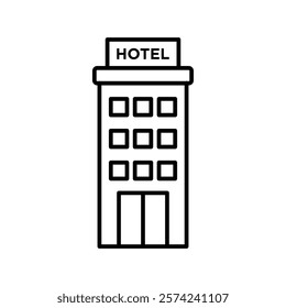 hotel icon linear logo isolated