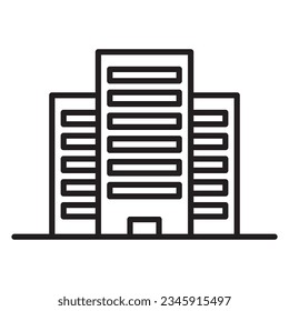 Hotel icon or logo illustration black style