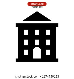 hotel icon or logo isolated sign symbol vector illustration - high quality black style vector icons
