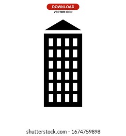 hotel icon or logo isolated sign symbol vector illustration - high quality black style vector icons
