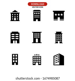 hotel icon or logo isolated sign symbol vector illustration - Collection of high quality black style vector icons
