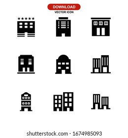 hotel icon or logo isolated sign symbol vector illustration - Collection of high quality black style vector icons
