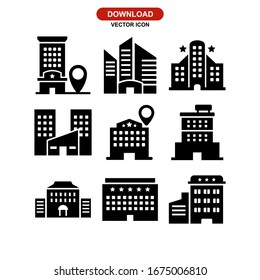 hotel icon or logo isolated sign symbol vector illustration - Collection of high quality black style vector icons
