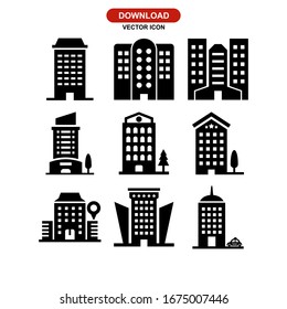 hotel icon or logo isolated sign symbol vector illustration - Collection of high quality black style vector icons
