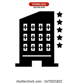 hotel icon or logo isolated sign symbol vector illustration - high quality black style vector icons
