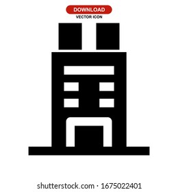 hotel icon or logo isolated sign symbol vector illustration - high quality black style vector icons

