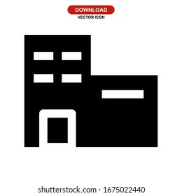 hotel icon or logo isolated sign symbol vector illustration - high quality black style vector icons
