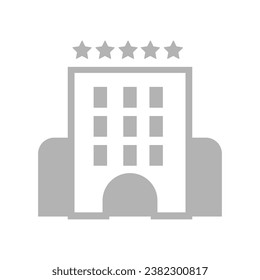 hotel icon on a white background, vector illustration