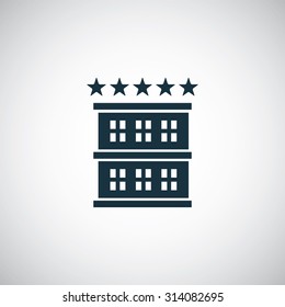 hotel icon, on white background