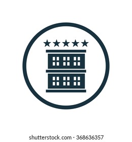 hotel icon, on white background