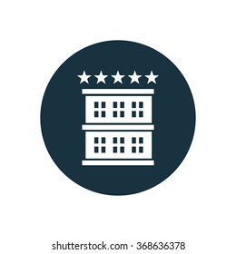 hotel icon, on white background