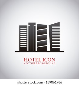 hotel icon over light background  vector illustration