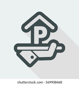 Hotel icon. Parking.