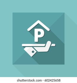 Hotel icon. Parking.