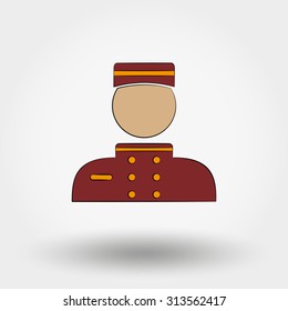 Hotel icon. Porter. Icon for web and mobile application. Vector illustration on a white background.