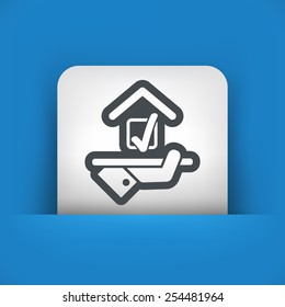 Hotel icon. Preference options.
