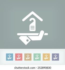 Hotel icon. Privacy concept.