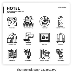 Hotel icon set