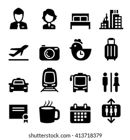 Hotel icon set