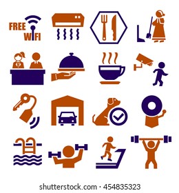 hotel icon set