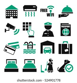 hotel icon set