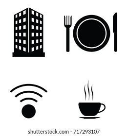 hotel icon set