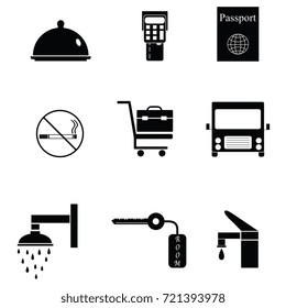 hotel icon set