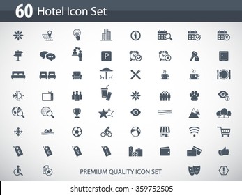 Hotel Icon Set - Hotel Amenities Set