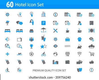 Hotel Icon Set - Hotel Amenities Set