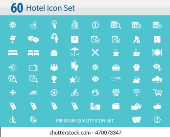 Hotel icon set - hotel amenities