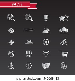 Hotel icon set - hotel amenities