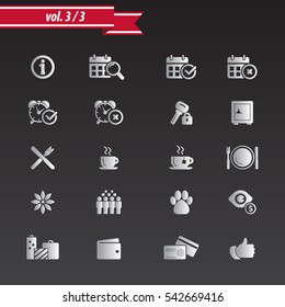 Hotel icon set - hotel amenities