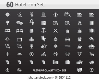Hotel icon set - hotel amenities