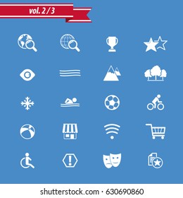 Hotel icon set - hotel amenities set