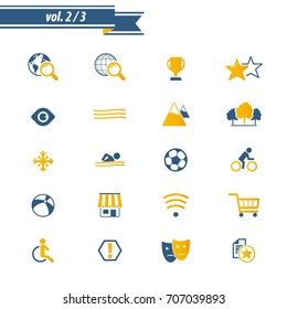 Hotel icon set - hotel amenities
