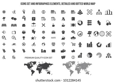Hotel icon set - hotel amenities icons