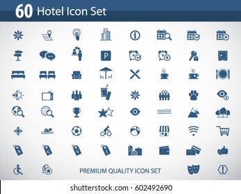 Hotel Icon Set - Hotel Amenities Icons