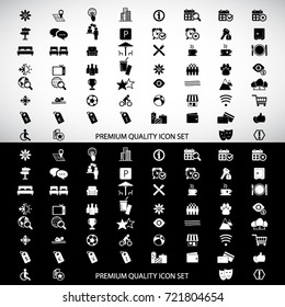 Hotel icon set - hotel amenities icons