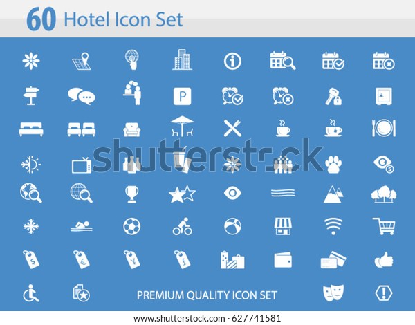 Hotel icon set - hotel\
amenities icons