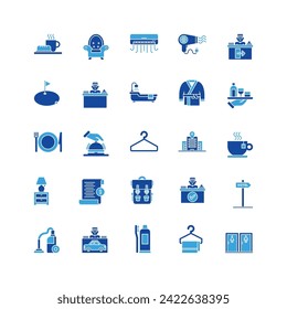 hotel icon set. glyph icon collection. Containing icons