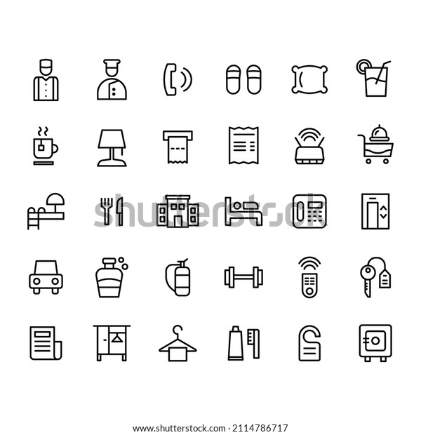 hotel icon set\
illustration vector\
graphic