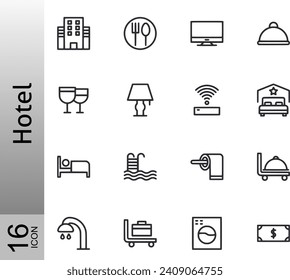 Hotelsymbol einzeln auf Weiß