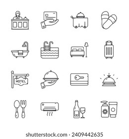 Hotelsymbol einzeln auf Weiß