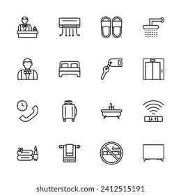 Hotelsymbol einzeln auf Weiß