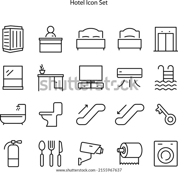 hotel icon set isolated on white background. hotel
icon trendy and modern hotel symbol for logo, web, app, UI. hotel
icon simple sign.