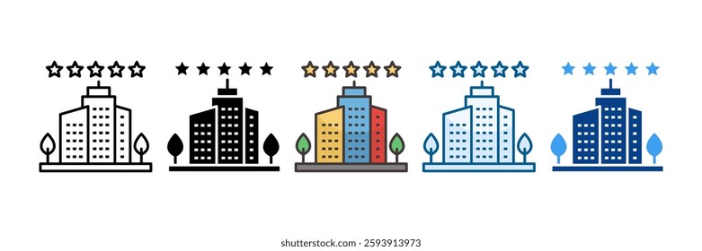 Hotel Icon Set Multiple Style Collection