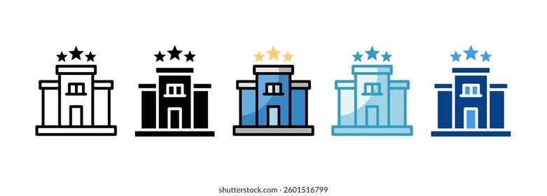 Hotel Icon Set Multiple Style Collection