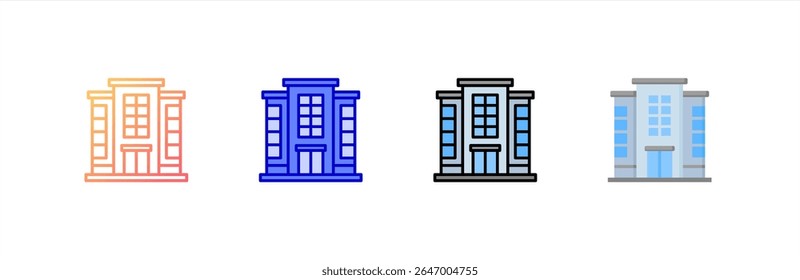 Hotel Icon Set mehrere Stil Sammlung