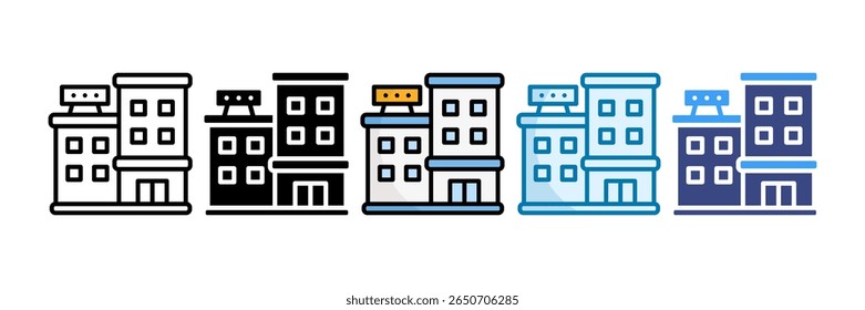 Hotel Icon Set Multiple Style Collection